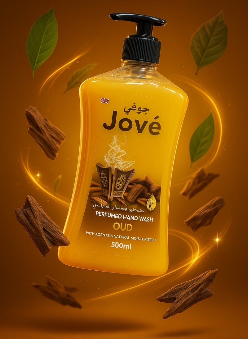 Jove Royal Oud Perfumed Hand Wash - 500ml|Experience the luxury of Oud, while keeping your hands fresh, clean, and pampered. - Image 3